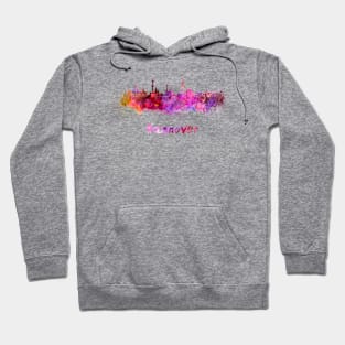 Hannover skyline in watercolor Hoodie